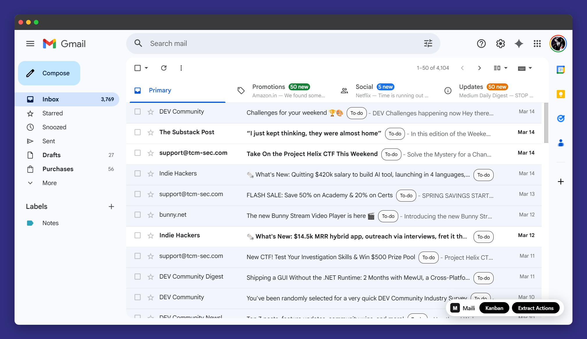 Maili Dashboard Preview